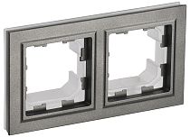 BRITE Рамка 2-местная IP44 РУ-2-БрШ-44 шампань  IEK