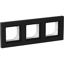 AtlasDesign Aqua Карбон Рамка 3 постовая IP44 Systeme Electric (Schneider Electric)