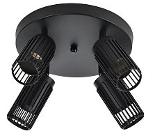 Светильник 4209 накладной потолочный под лампу 4хGU10 черный IEK