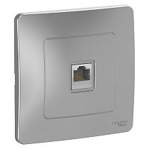 Blanca скрытая установка Алюминий Розетка компьютерная RJ45 Systeme Electric (Schneider Electric)