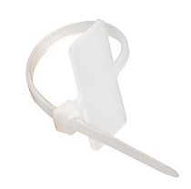 Хомут кабельный ХП2 2.5х100 нейлон белый с площадкой 24х10  IEK