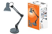 Светильник настольный на основании 2 колена 60Вт, E27 серый  TDM