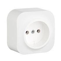 QUTEO Розетка 1-местная для открытой установки без заземления без защитных шторок 16А белый