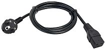 ITK Кабель электропитания PDU сечением 3х1,5 3М с разъёмами C19 и Schuko IEK