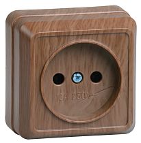 РС20-2-ОД Розетка 1местная без заземления 10А открытое устройство ОКТАВА (дуб) IEK РС20-2-ОД Розетка 1местная без заземления 10А открытое устройство ОКТАВА (дуб) IEK