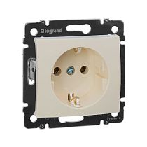 VALENA Розетка 1-местная с заземлением без защитных шторок 16А слоновая кость