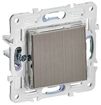 SKANDY Выключатель 1-клавишный проходной 10А SK-V02N металл никель IEK