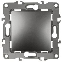 Выключатель ЭРА 12 12-1103-12 10А 250В графит проходной одноклавишный