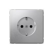 ARTGALLERY РОЗЕТКА с заземлением, 16А, механизм, быстрозажим. клем., АЛЮМИНИЙ