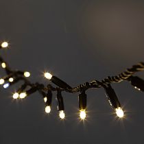 Гирлянда ЭРА ERAPS-NK3 30LED Нить 3 м, теплый свет, бел. мерц., черн. каучук,  220В, IP65