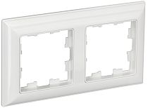 Рамка BRITE двухместная РУ-2-Бр белый/белый  IEK