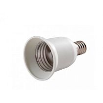 Переходник General GLH-E14/E27-W, с E14 на E27, белый, 1/50/600