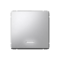 ArtGallery Алюминий Выключатель одноклавишный, с подсветкой, сх.1а, 10АХ, механизм Systeme Electric (Schneider Electric)