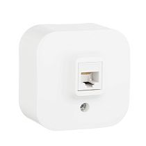 QUTEO Розетка для открытой установки компьютерная RJ45 кат.5E UTP белый
