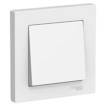 AtlasDesign Белый Выключатель 1-клавишный сх.1, 10АХ, (в сборе с рамкой) Systeme Electric (Schneider Electric)