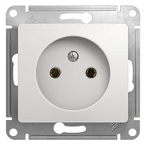 Glossa Белый Розетка без заземления Systeme Electric (Schneider Electric)