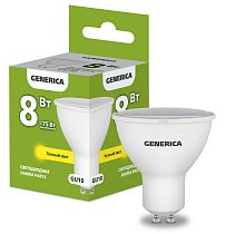 Лампа светодиодная PAR16 софит 8Вт 230В 3000К GU10 GENERICA IEK Лампа светодиодная PAR16 софит 8Вт 230В 3000К GU10 GENERICA IEK