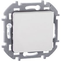 INSPIRIA Выключатель 1-клавишный проходной 10А безвинтовое крепление белый