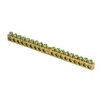 Шина PEN "ноль-земля" (6х9мм) 18 отверстий латунь крепеж по центру EKF PROxima