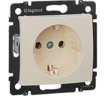 VALENA Розетка 1-местная с заземлением с защитными шторками 1упаковка (10шт арт.774320) 16А слоновая кость