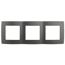 Рамка для выключателей и розеток тройная ЭРА 12 12-5003-12 пластик графит