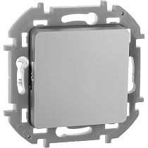 INSPIRIA Выключатель 1-клавишный 10А безвинтовое крепление алюминий