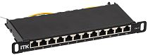 ITK 0,5U патч-панель кат.6 STP 12 портов 10" (Dual IDC) IEK