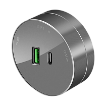 MuitiTrack Розетка 2хUSB (тип А+С) 18Вт, 5В/3А Графит Systeme Electric (Schneider Electric)