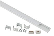 Комплект с врезным анодированным профилем с фланцем ЭРА 2206 CAB251 21х6мм, 2м