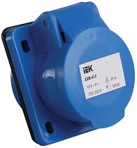 Розетка встраиваемая ССИ-413 2Р+Е 16А 200-250В IP44  IEK