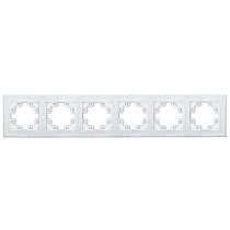 "Афина" Рамка фактурная 6-ти местная универсальная бел.