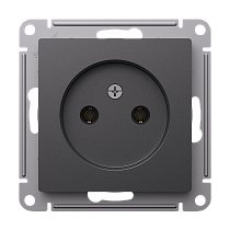 AtlasDesign Базальт Розетка без заземления без шторок, 16А, механизм Systeme Electric (Schneider Electric)
