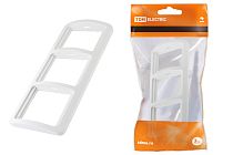 Рамка 3-ая горизонтальная белая "Валдай"  TDM