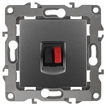 Розетка ЭРА 12 12-3111-12  графит аудио Розетка ЭРА 12 12-3111-12  графит аудио