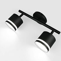 Спот на основании GWL-2GX53-M-IP20 Двойной Черный С боковым рассеивателем Башня