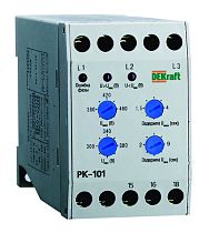 Реле контроля фаз 380В тип 01 серии РК-101  DEKraft