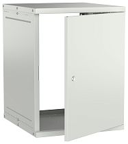 Шкаф настенный 19" 15U 600х650мм металлическая дверь серый GENERICA