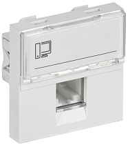 PRIMER РКИ-20-00-П-6 Розетка компьютерная RJ45 UTP кат.6 (2 модуля) белая  IEK