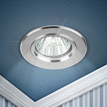 Светильник встраиваемый аллюминевый ЭРА KL58 SL литой MR16,12V/220V, 50W  серебро