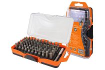 Набор бит №4, 66 бит: SL, PH, PZ, HEX, TORX, SQ,  удлинитель, сталь CR-V, в пласт. держ.«Алмаз»  TDM