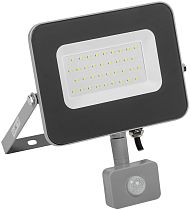 Прожектор светодиодный СДО 07-30Д LED 30Вт IP44 6500К с датчиком движения серый  IEK