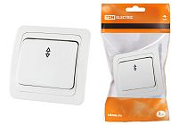 Переключатель на 2 направления 1-кл. 10А белый "Валдай"  TDM