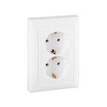 Розетка двойная с заземлением белая Valena DIY Legrand