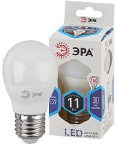 Лампа светодиодная ЭРА STD LED P45-11W-840-E27 шар нейтральный белый свет