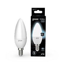 Лампа светодиодная Gauss Свеча E14 6,5Вт 550lm 4100К