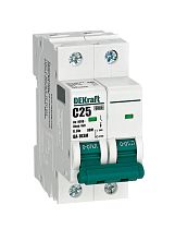 Авт. выкл. без теплозащиты 2P 25А х-ка C 6кА ВА-103M DEKraft