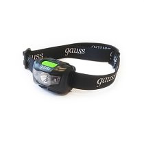 Фонарь налобный Gauss модель GFL405 3W 130lm Li-ion 600mAh LED 1/12/72