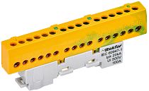 TEKFOR Шина PE "земля" изолированная на универсальном держателе 6х9-16-ЖЗ IEK