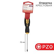 Отвертка крестовая PZ0х75мм, двухкомпонентная рукоятка REXANT Отвертка крестовая PZ0х75мм, двухкомпонентная рукоятка REXANT