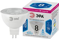 Лампа светодиодная ЭРА STD LED Lense MR16-8W-840-GU5.3 линзованная софит нейтральный белый свет